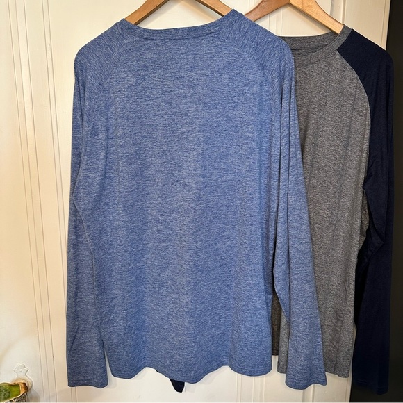 Men's 01.ALGO UV SPF 40 Moisture Wicking Performance Shirt LS Blue XL lot of 2 - Picture 6 of 10